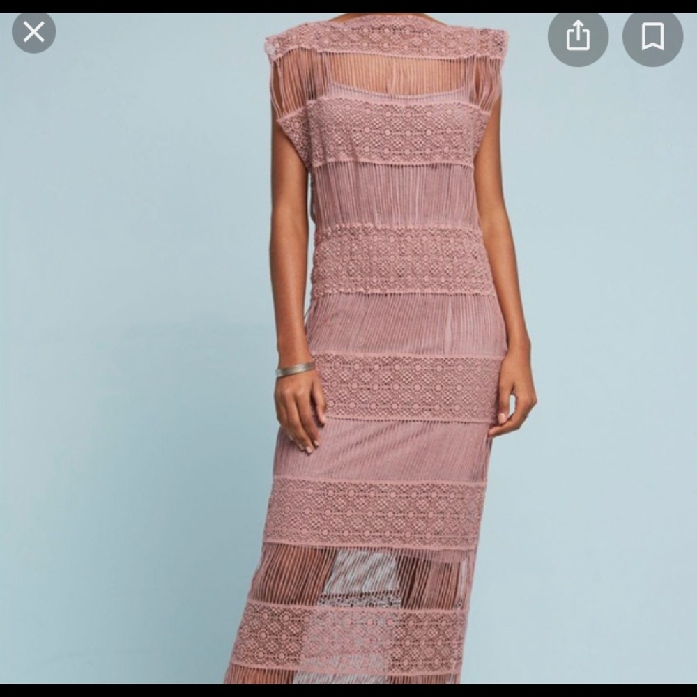 Crochet style maxi dress